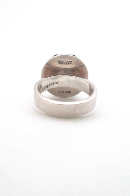 aarikka geometric heavy silver ring - 1967
