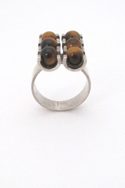 Elis Kauppi 6 stone tigers eye ring