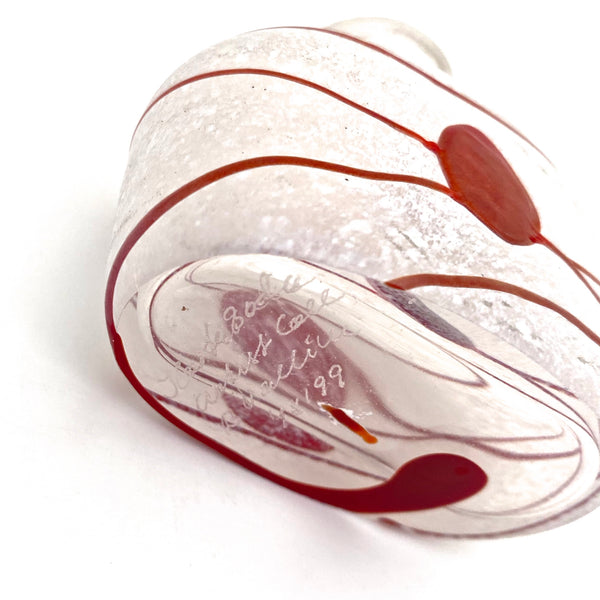 Kosta Boda petite 'Galaxy Red' vase ~ Bertil Vallien, Artist Collection