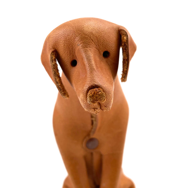 detail Deru Germany vintage leather seated dog mid century Modern design