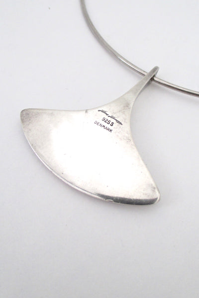 Hans Hansen silver & enamel pendant & neck ring - Bent Gabrielsen