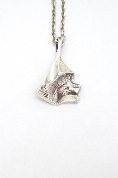 Matti Hyvarinen textured silver pendant