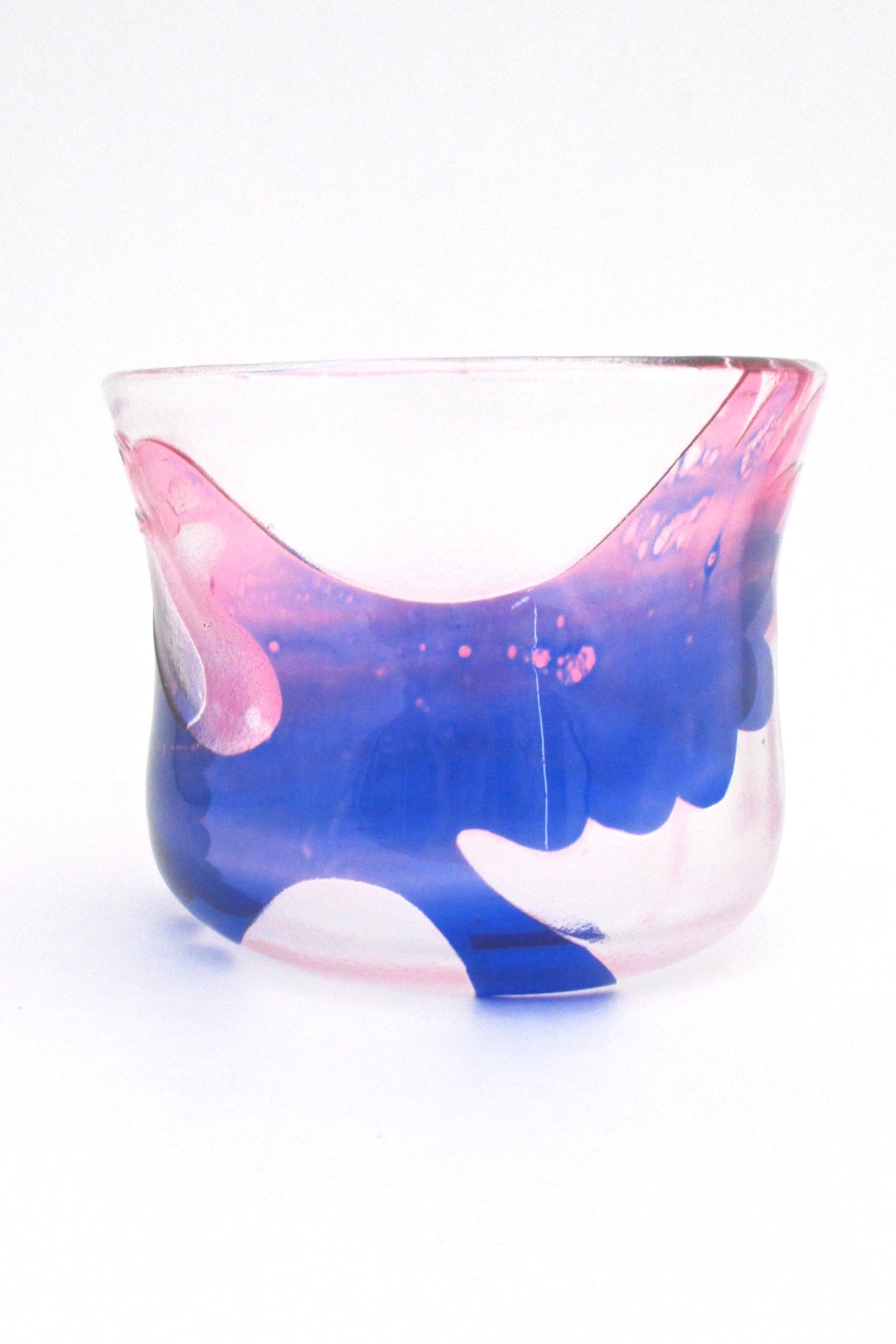 Kosta Boda cameo glass bird vase / bowl - Paul Hoff