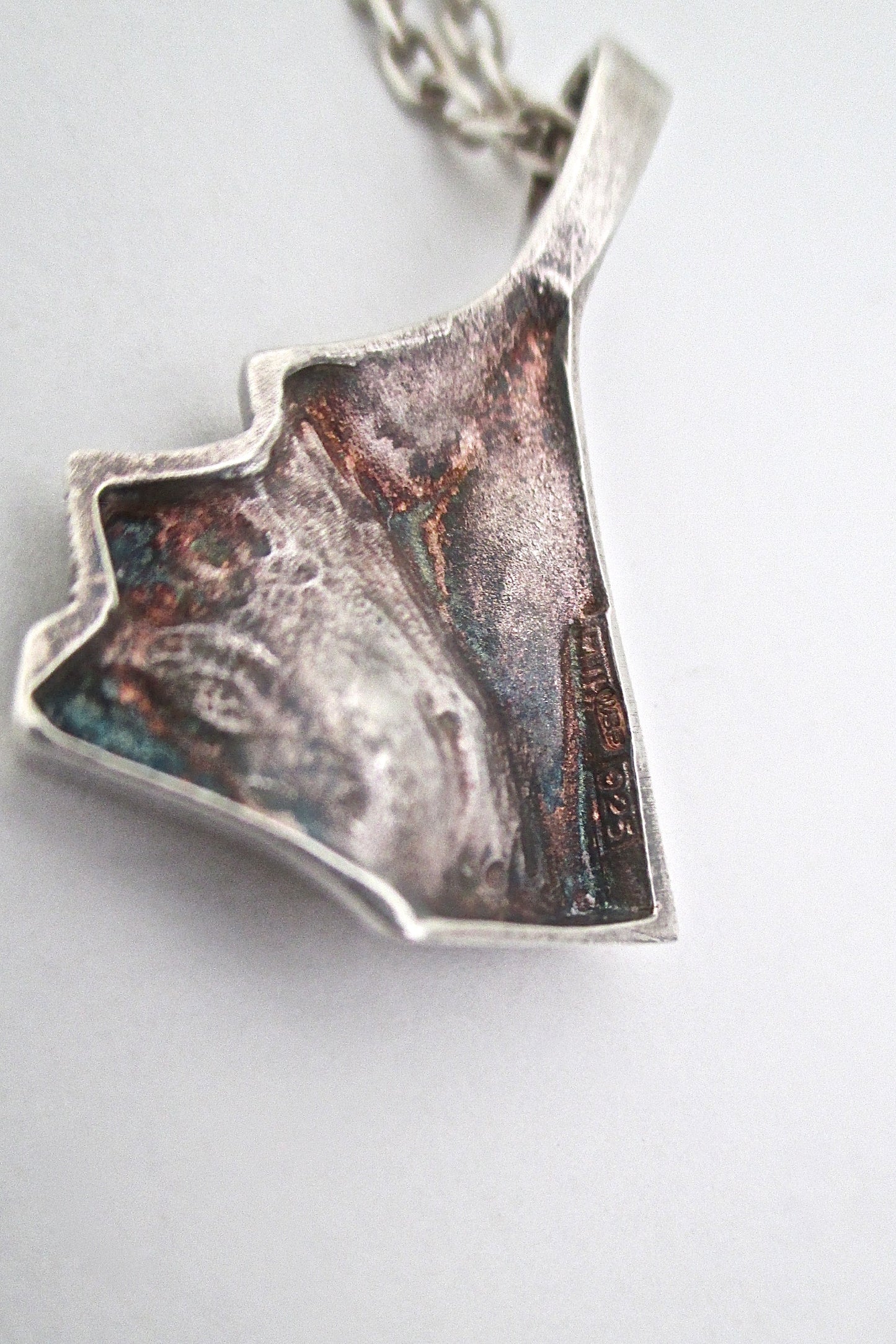 Matti Hyvarinen textured silver pendant