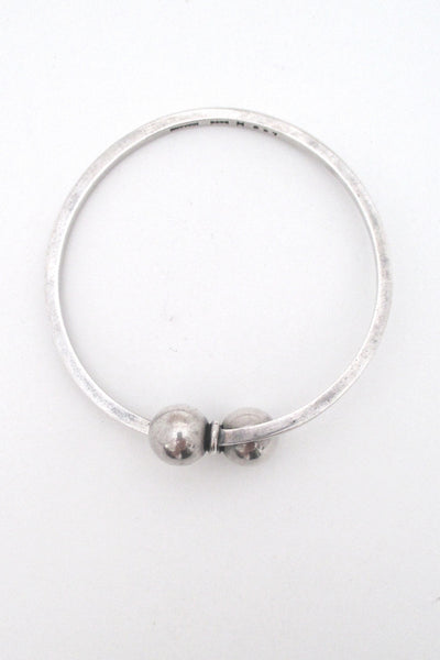 Hans Hansen modernist silver spheres bangle