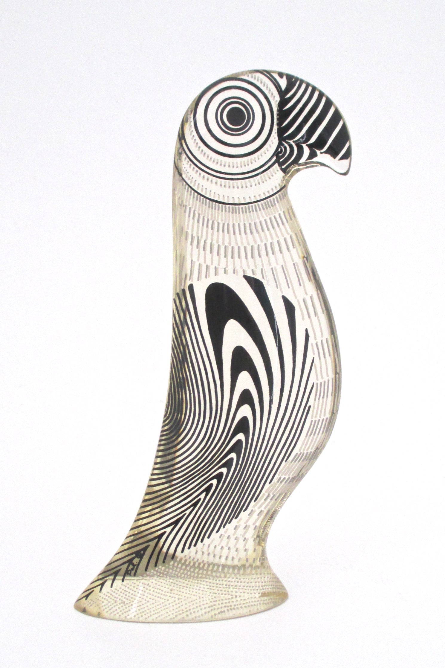 profile Abraham Palatnik Brazil vintage lucite parrot sculpture mid century modern