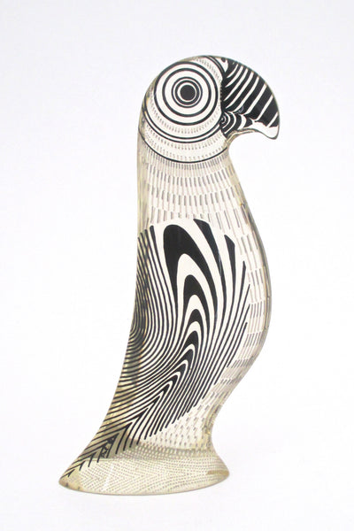 profile Abraham Palatnik Brazil vintage lucite parrot sculpture mid century modern
