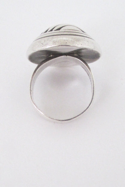 Kalevala Koru large silver dome ring
