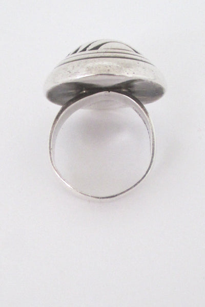 Kalevala Koru large silver dome ring
