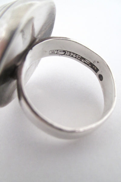 Kalevala Koru large silver dome ring