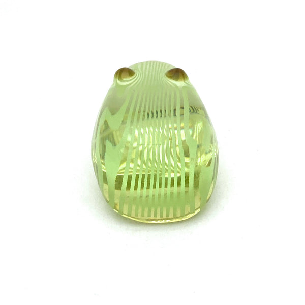Abraham Palatnik 'Pal' lucite frog ~ pale green
