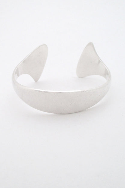 Hans Hansen heavy silver & enamel cuff bracelet