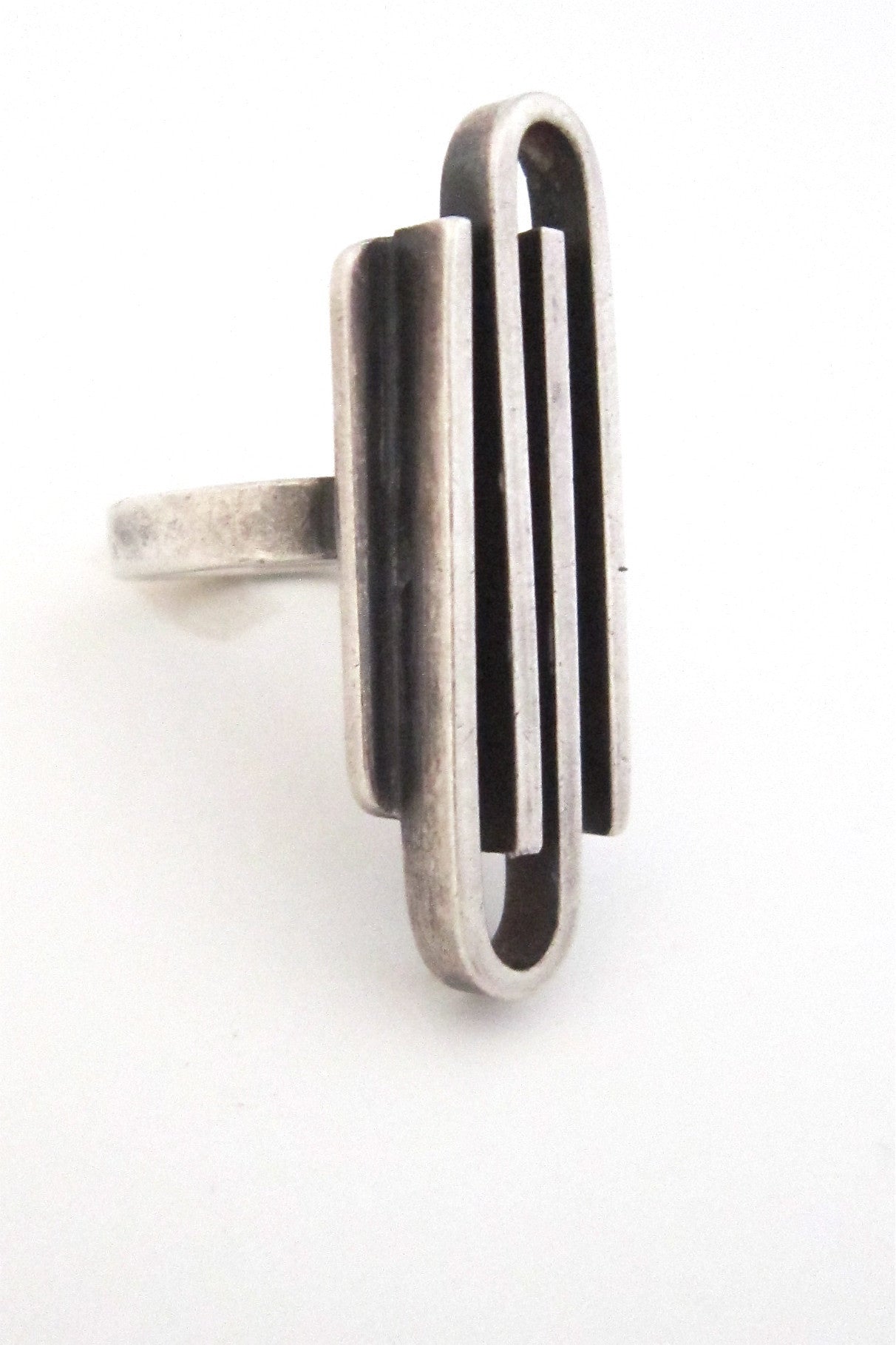 Joseph Skinger American Modernist sterling silver large ring
