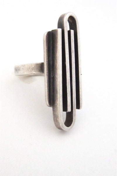 Joseph Skinger American Modernist sterling silver large ring