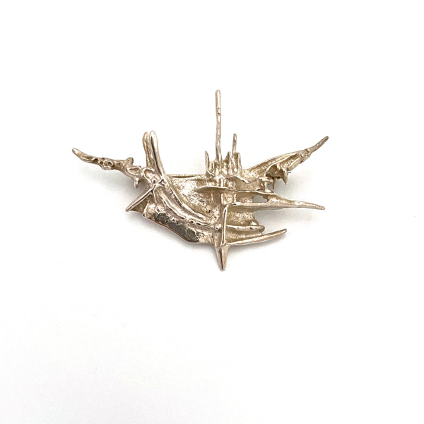 Juhls silver 'Tundra' brooch