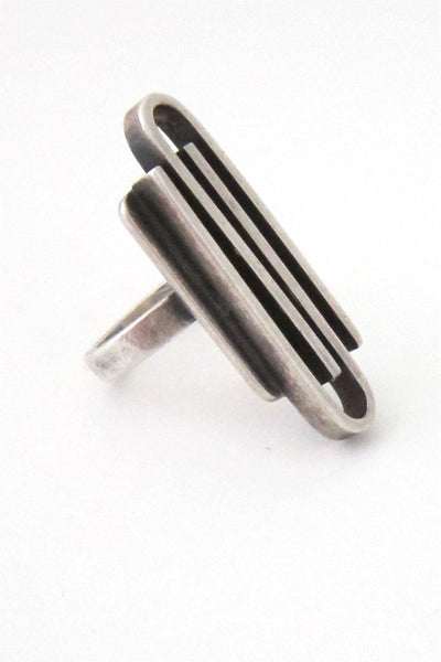 Joseph Skinger American Modernist sterling silver large ring
