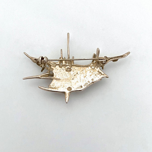 Juhls silver 'Tundra' brooch