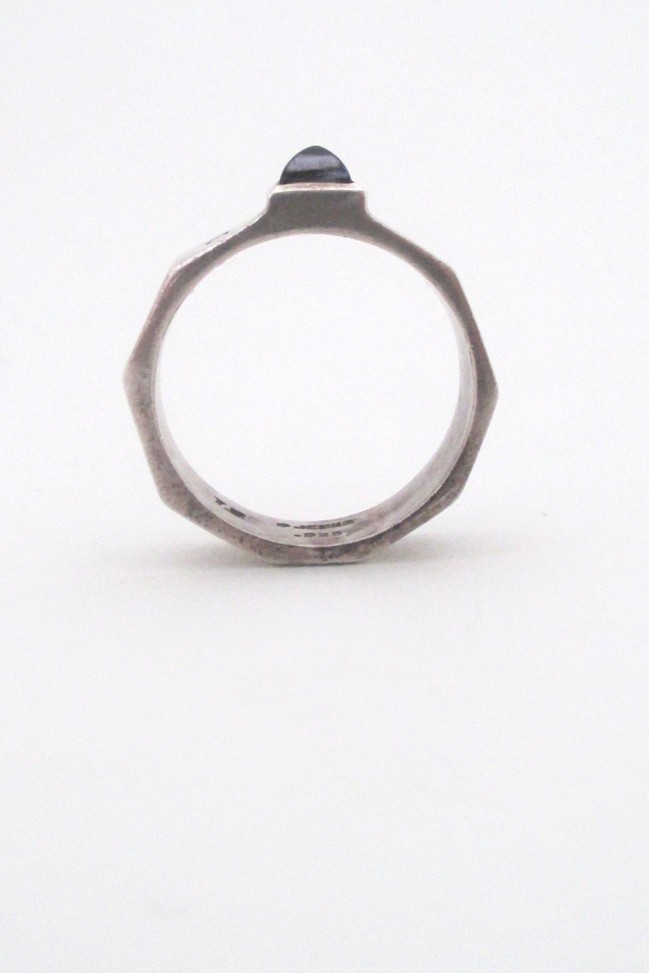 profile Lisa Jenks USA vintage boho sterling silver amethyst ring