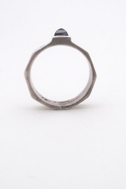 profile Lisa Jenks USA vintage boho sterling silver amethyst ring