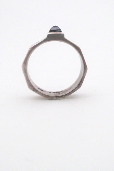 profile Lisa Jenks USA vintage boho sterling silver amethyst ring
