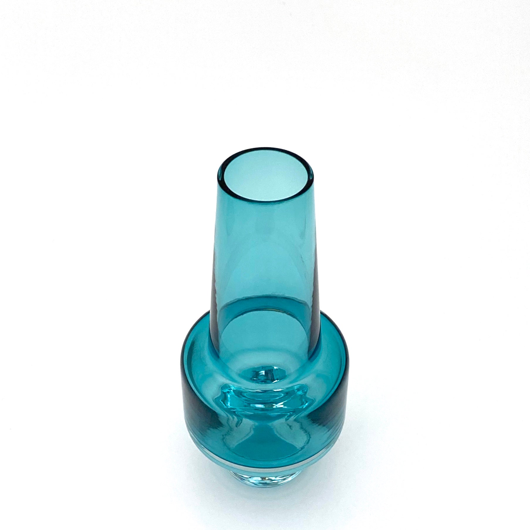 detail Sea Glasbruk Sweden vintage cased glass petite vase Scandinavian Mid Century Modern design