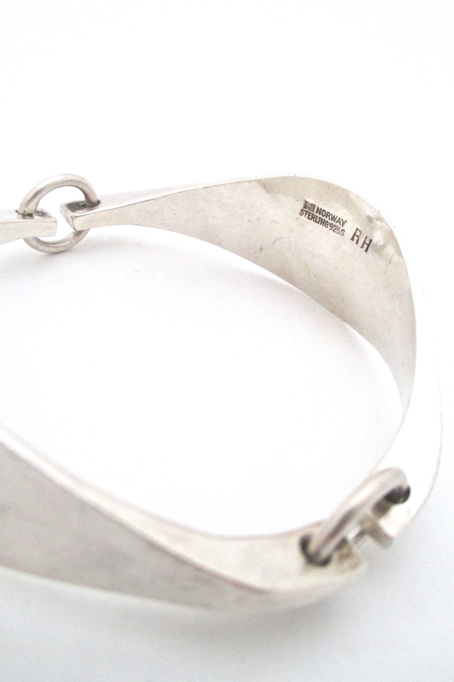Plus Studios Norway wide hammered silver bracelet ~ Ragnar Hansen
