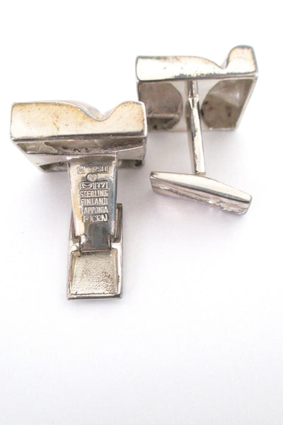 Bjorn Weckstrom square textured silver cufflinks