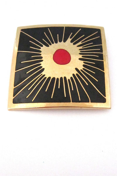 de Passille-Sylvestre Canadian Modernist large enamel brooch