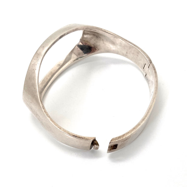 Puig Doria heavy silver Modernist bracelet