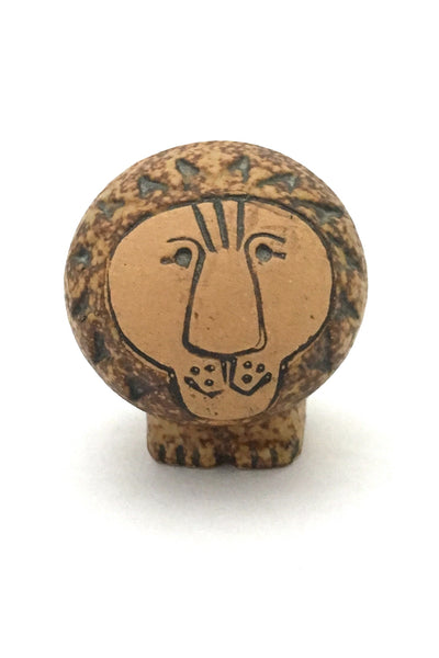 detail Gustavsberg Sweden vintage ceramic lion by Lisa Larson mid century Scandinavian design