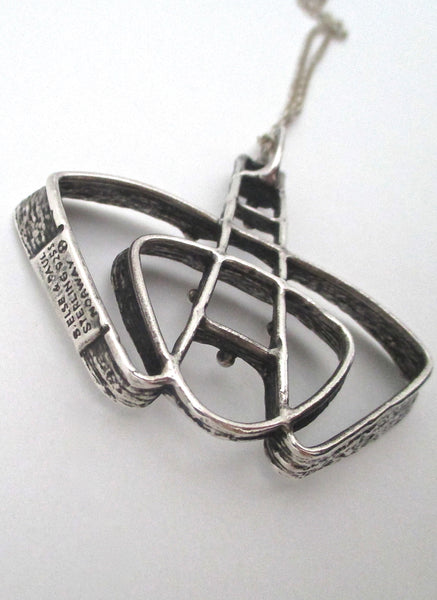 Studio Else & Paul large openwork pendant - silver