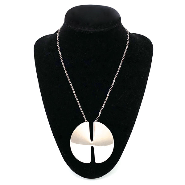 Georg Jensen large Modernist pendant necklace #337A ~ Nanna Ditzel