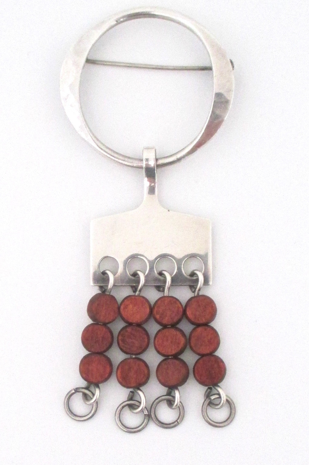 Anna Greta Eker silver & wood kinetic brooch