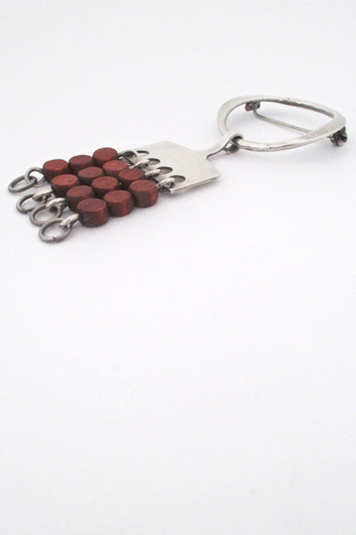 detail Anna Greta Eker for Plus Studios Norway Scandinavian Modern kinetic brooch