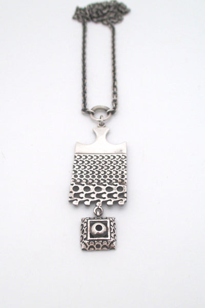 Pentti Sarpaneva kinetic silver pendant necklace