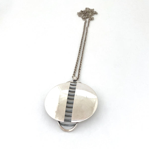 David-Andersen extra large dimensional silver pendant ~ scarce