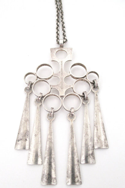 David Andersen kinetic fringe pendant necklace