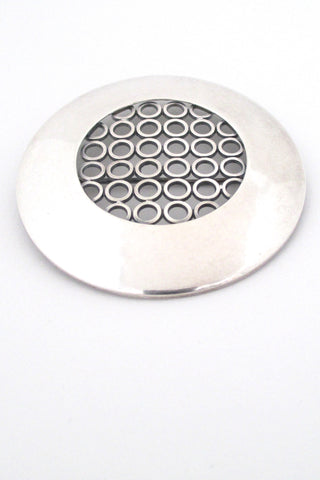 Kalevala Koru Finland large silver brooch at Samantha Howard Vintage