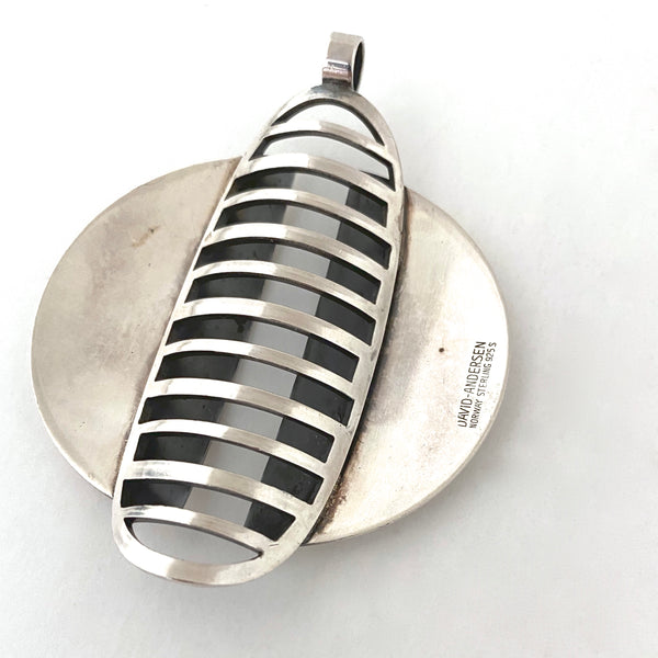 David-Andersen extra large dimensional silver pendant ~ scarce
