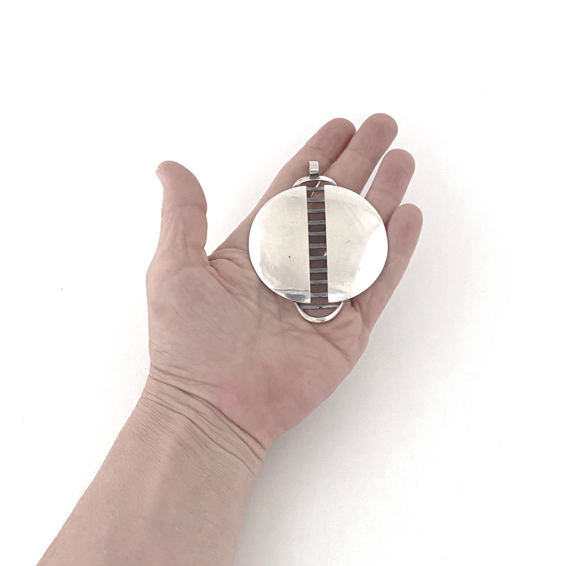 scale David-Andersen Norway extra large vintage silver pendant for necklace Scandinavian Modernist jewelry design