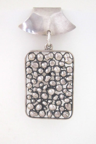 N E From Denmark vintage modernist silver pendant men's neck piece