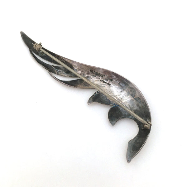 Madeleine Turner hand wrought dimensional leaf brooch