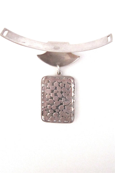 N E From 'pebbles' Modernist silver neck piece