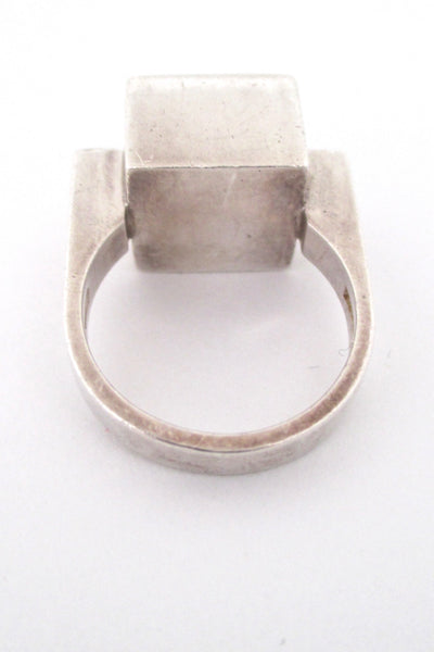 Alton heavy silver & ebony ring