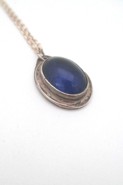 Rafael Canada sterling silver 'mood stone' pendant necklace