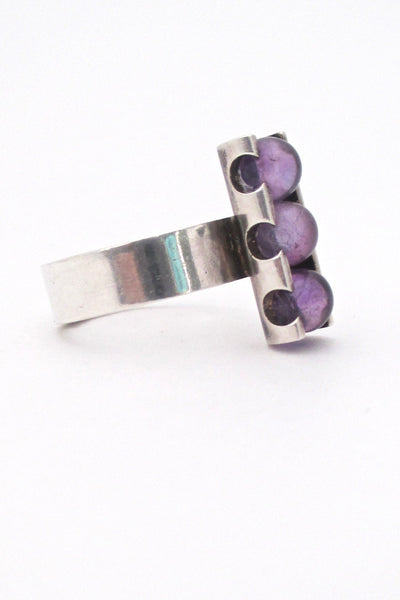 Elis Kauppi three spheres amethyst ring
