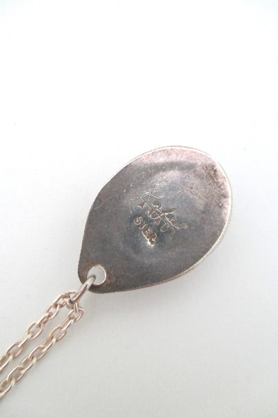 Rafael Canada sterling silver 'mood stone' pendant necklace