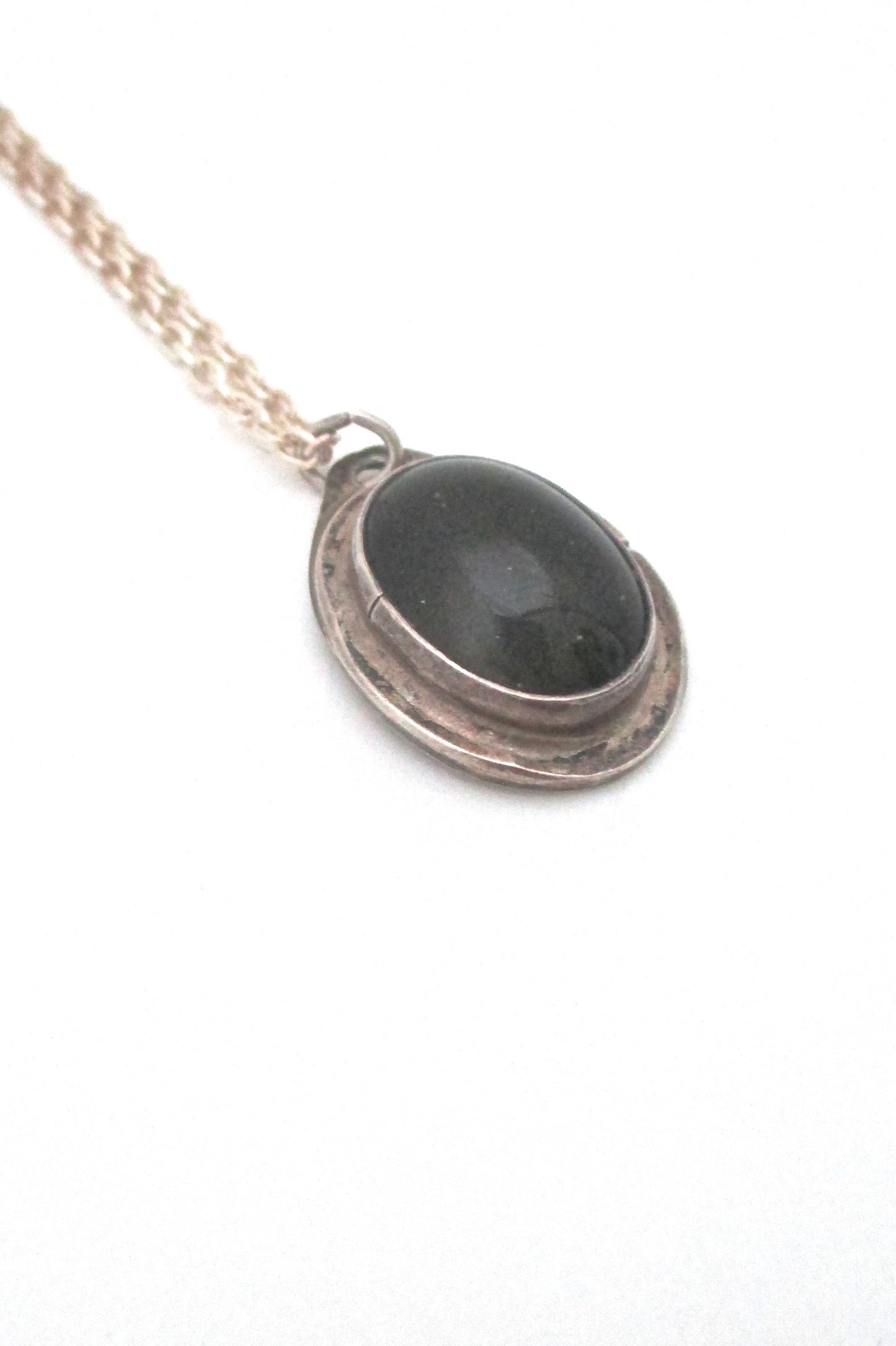 Rafael Canada sterling silver 'mood stone' pendant necklace