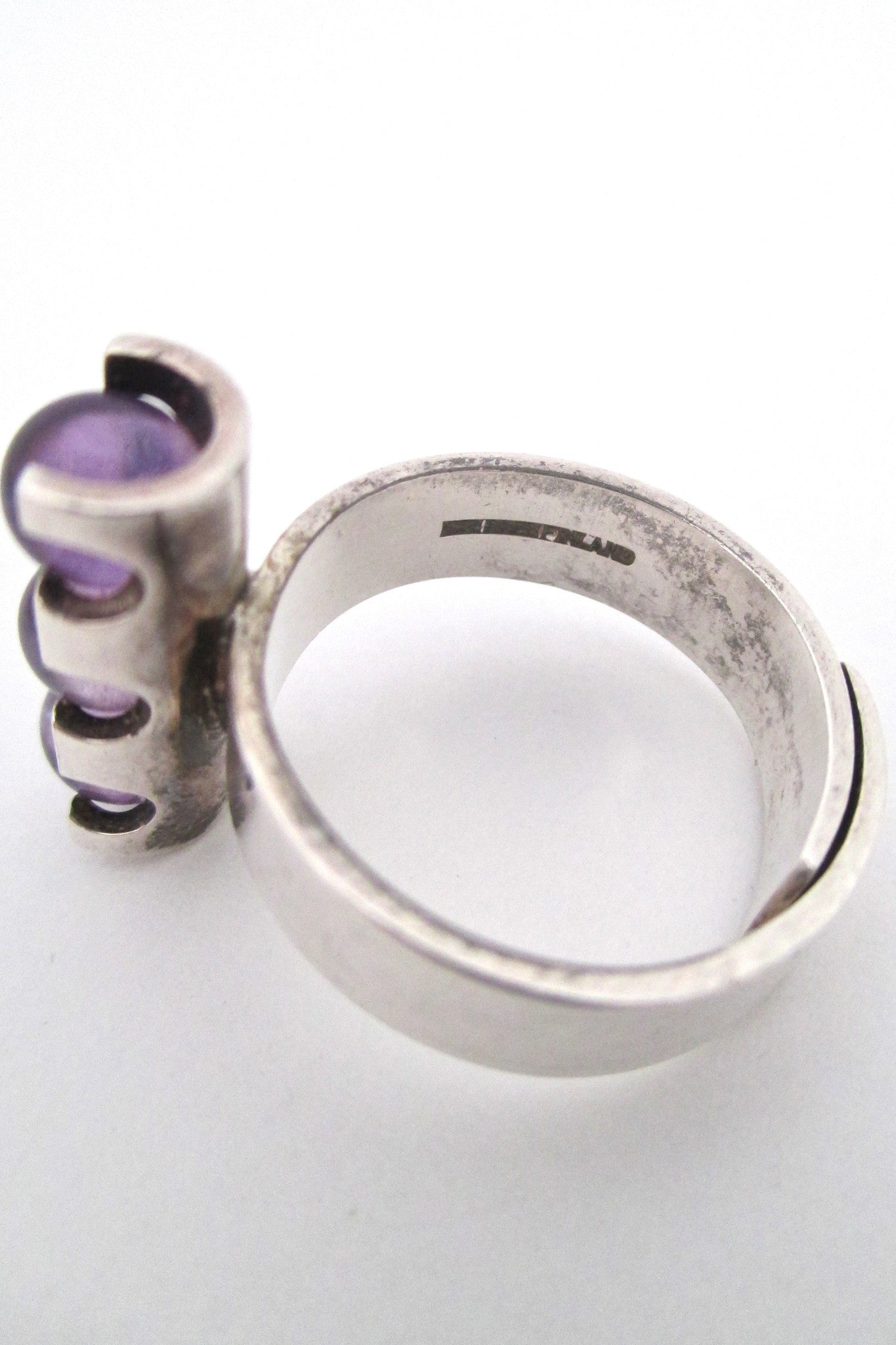 Elis Kauppi three spheres amethyst ring