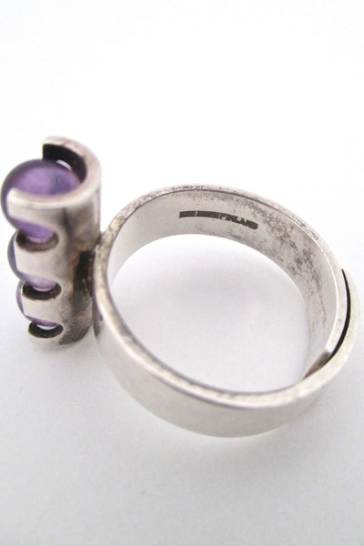 Elis Kauppi three spheres amethyst ring